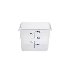 Cambro CamSquare Poly Container, White, 12 qt - 12SFSP148 02