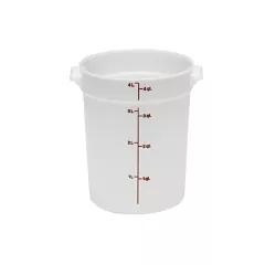 Cambro Round Container, Poly White, 4 qt - 4148 025/4148
