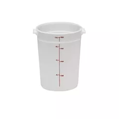 Cambro Round Container, Poly White, 8 qt - 8148 025/8148