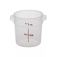 Cambro Round Container, Translucent, 1 qt - 1PP190 025/1pp19
