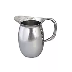 Browne Stainless Steel Bell Shaped Pitcher w/ Guard, 68 oz -