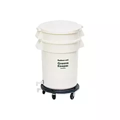 Rubbermaid BRUTE GreensKeeper Container 32 Gal, White - 152/