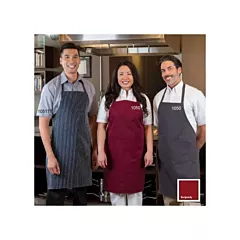 Premium standard bib apron w/ pockets, burgundy - 1050brg 27