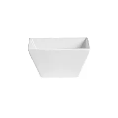Steelite varick cafe porcelain square bowl, white, 12 oz - 6