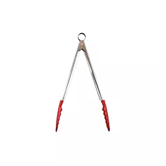 Cuisipro Silicone Locking Tongs, Red, 9.5