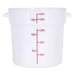 Slice Craft 18 Qt Round Food Storage Container, White(OM80238)