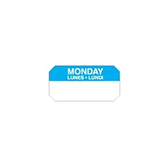 Ecolab superremovable day labels, monday, 2