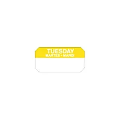 Ecolab SuperRemovable Day Labels, Tuesday, 2