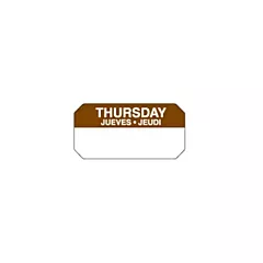 Ecolab superremovable day labels, thursday, 2