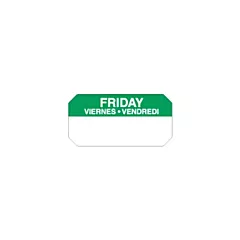 Ecolab superremovable day labels, friday, 2