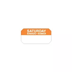 Ecolab superremovable day labels, saturday, 2