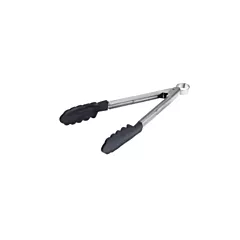 Cuisipro Silicone Locking Tongs, Black, 12