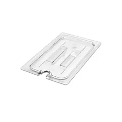 Cambro camwear notched pan cover w/handle, clear, 1/4 size -