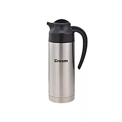 Service Ideas SteelVac Vacuum Cream Carafe, 1 L - S2SN100CRE