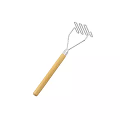 Browne nickel plated masher w/ wood handle, 18