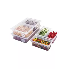 Cambro Camwear Food Pan, 1/4 Size, Translucent, 4