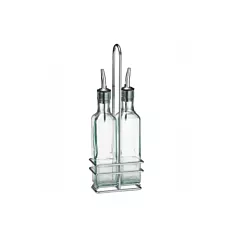 Tablecraft prima square oil bottle / cruet set, 8 oz - h9085