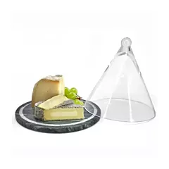 Natural Living 9810903GY Marble Cheese Board & Dome