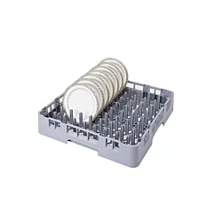 Cambro Camrack Peg and Tray Rack, Full 9x9 Row, Soft Grey -