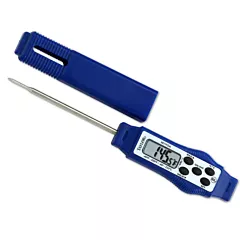 Taylor Waterproof Compact Pocket Thermometer, Blue, -40° to 450°F(9877FDA)
