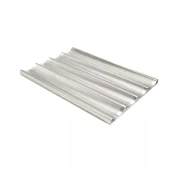 Winco 4 Section Baguette Pan, Aluminum, 18