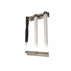 Gi Metal Wall Mounted Rack For Pizza Peels & Tools with 3 Hanging Loops, Aluminum(ACH-PP3)