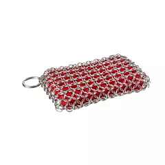 Lodge Silicone & Chainmail Scrubbing Pad, Red(ACM10R41)
