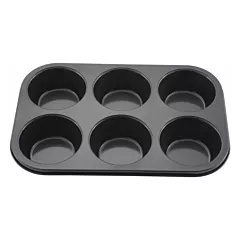 Winco 6 Cup Non-Stick Muffin Pan - AMF-6NS