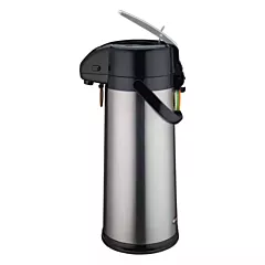 Winco 3 Litre Glass Lined Airpot with Lever Top, Stainless Steel