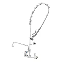 T&S Brass Pre Rinse Wall Mount Faucet with 8