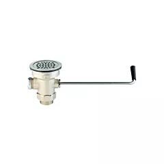 T&S Brass Waste Drain Valve with Twist Handle, 3