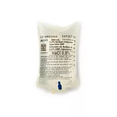 Baxter 0.9% Sodium Chloride Saline 500ml Bag, Each