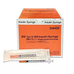 BD U-100 Micro-Fine IV Insulin Syringe with Needle 1cc 28g x 1/2