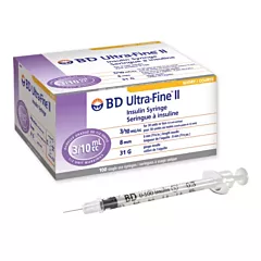 BD Ultra Fine Insulin Needle/Syringe Combo 3/10cc 31g x 5/16