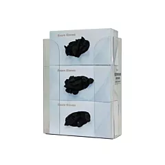 Triple Glove Box Dispenser Clear Plastic