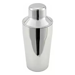 Winco 10 Oz 3-Piece Classic Bar Shaker, Stainless Steel