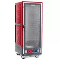 Metro Full Height Insulated Mobile Heated Cabinet with 18 Pan Capacity, Clear Door