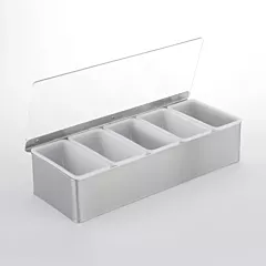 American Metalcraft Condiment Holder, Stainless Steel, 14.75