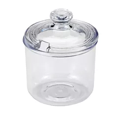 Cambro 8 Oz Plastic Condiment Jar with Slotted Lid, Clear - CJ80CW135