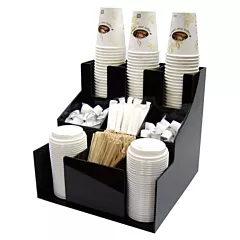 Winco Cup & Lid Organizer with 3 Tiers & 3 Stacks, 12.3