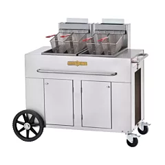 Crown Verity 2 x 35-40 lb Outdoor Portable Fryer Propane 90,000 BTU(CV-PF-2LP)