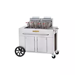 Crown Verity 2 x 35-40 lb Outdoor Portable Fryer Natural Gas 90,000 BTU(PF-2-NG)