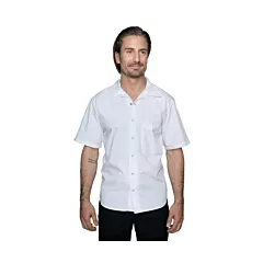 Blackwood Apparel Cook / Dishwasher Shirt with Snap Buttons, White, X-Large(CW21-WHT-XL)