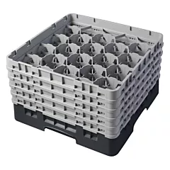 Cambro 20S958110 Camrack Glass Rack with 20 Compartments, Black Base