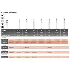 Coltene Alpen RA Carbide Bur 33 1/2, 204-0.70, 10/pk