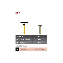 Coltene Alpen Multilayer Diamond Burs KS7-054 FG/314 Super Coarse, 5/pkg