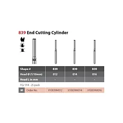 Coltene Alpen X1 Diamond Sterile Burs End Cutting Cylinder #839 FG/314, 25/pkg