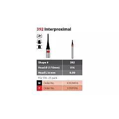 Coltene Alpen X1 Diamond Sterile Burs Interproximal #392 FG/314, 25/pkg