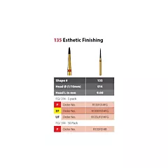Coltene Alpen X1 Diamond Sterile Burs #135 Esthetic Finishing FG/314, 5/package