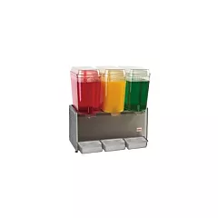 Crathco Classic Bubbler 3 x 5 Gallon Refrigerated Beverage Dispenser, Stainless Steel(D35-3)